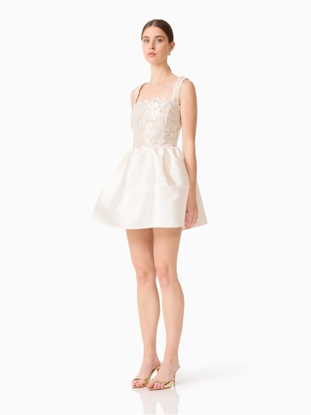 Elliatt Nicoletta Aline Mini Dress in White Gold Size S NWT - Picture 3 of 10